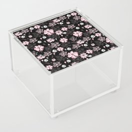 A Hand Drawn Pretty, Floral Garden Acrylic Box