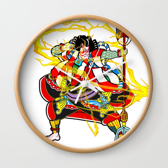 Kabuki "lightning arrow" Wall Clock