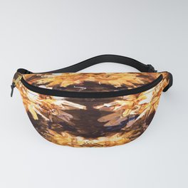 Gold and Brown Floral Impressionist Art Fanny Pack