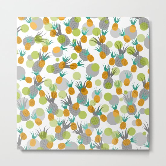 Pineapple Storm Metal Print