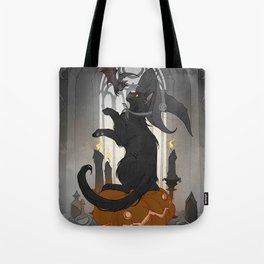 Witchy Black Cat  Tote Bag