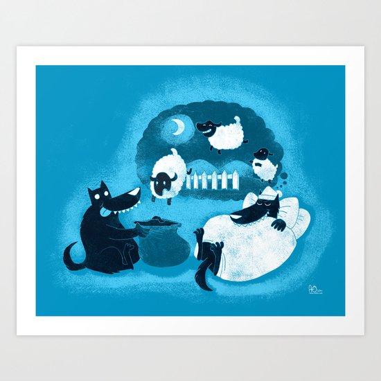 Counting Sheep Art Print