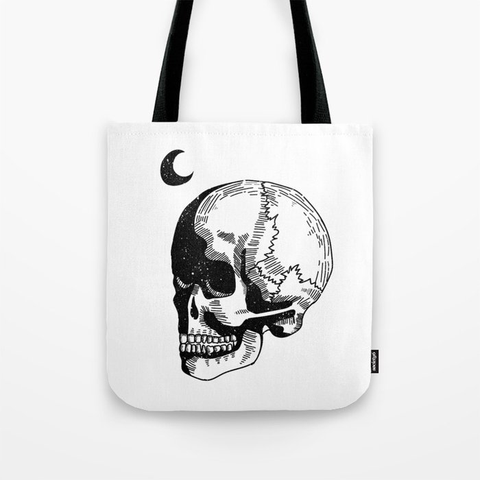 Star-Skull with a moon Tote Bag