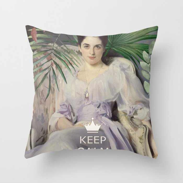 Keep Calm and Stay Classy Throw Pillow