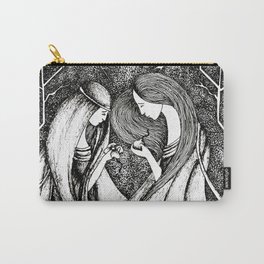 Nienna and Yavanna Carry-All Pouch | Nienna, Fantasy, Black and White, People, Telperion, Tolkien, Silmarillion, Ink Pen, Valar, Drawing 