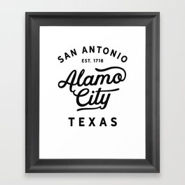 San Antonio Alamo City Texas Historic USA 1718 Pride  Framed Art Print