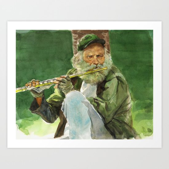 Flutist Art Print