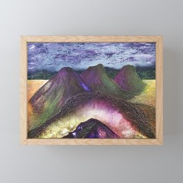 Volcano 2 / Mixed Media Painting Framed Mini Art Print