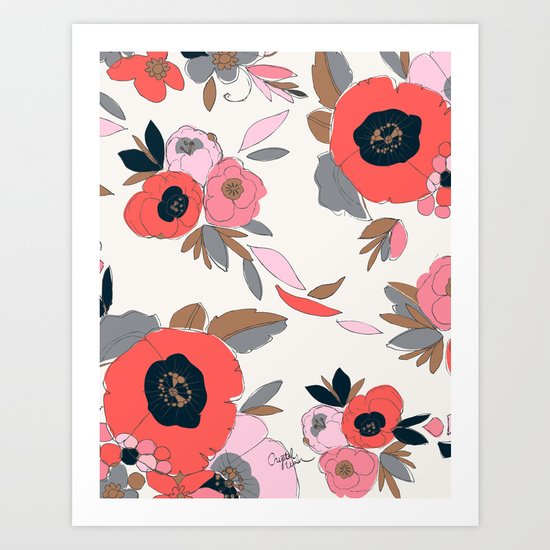 Dakota Floral Art Print