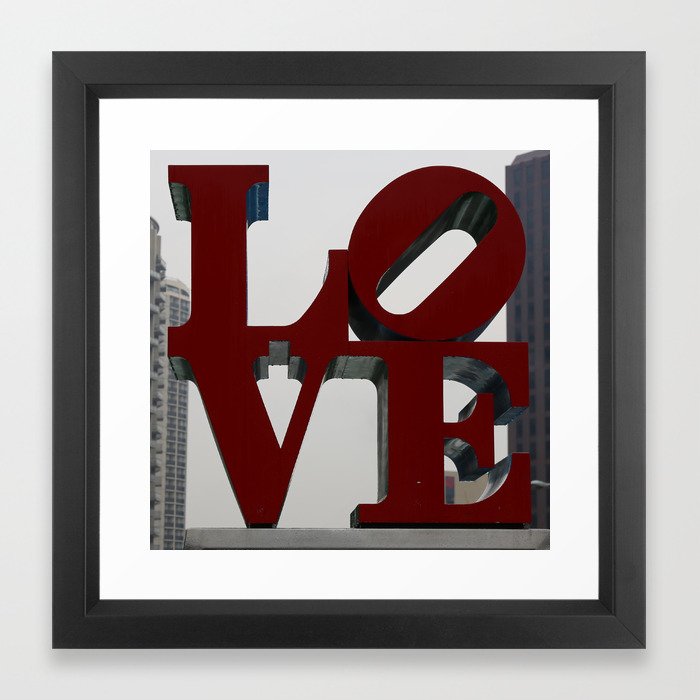 Love Philadelphia Sculpture Framed Art Print - sold twice, with black and white frame