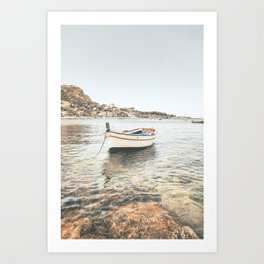 Mediterranean Sea Boat Art Print