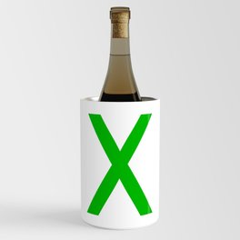 LETTER X (GREEN-WHITE) Wine Chiller