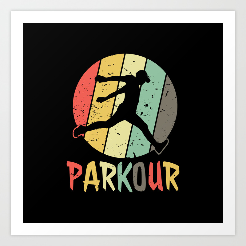 Parkour Logo in retro colours Art Print by dieEinsteiger | Society6