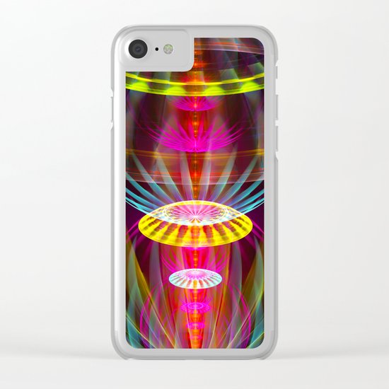 Alien sphere fractal fantasy Clear iPhone Case