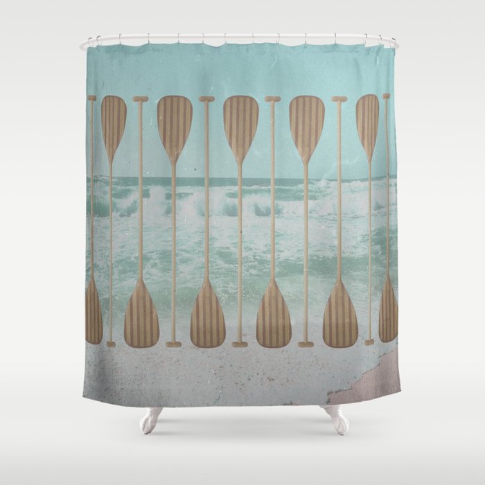 Stand Up Paddle Shower Curtain By Micahsager