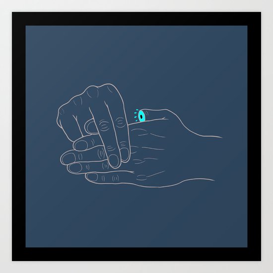 Real Finger Trick Art Print