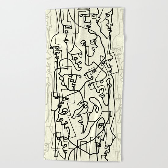 Curves And Lines Beach Towel