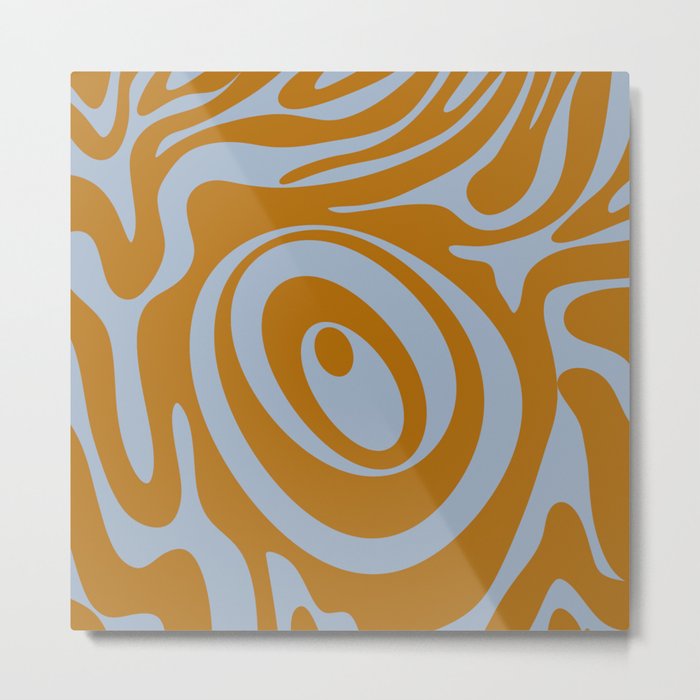 29 Abstract Liquid Swirly Shapes 220725 Valourine Digital Design Metal Print