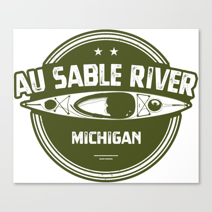 Au Sable River Michigan Kayaking Canvas Print