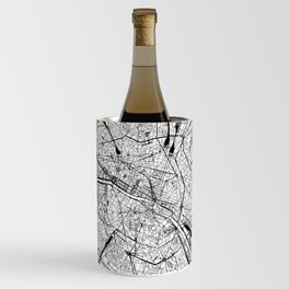 Paris White Map Wine Chiller