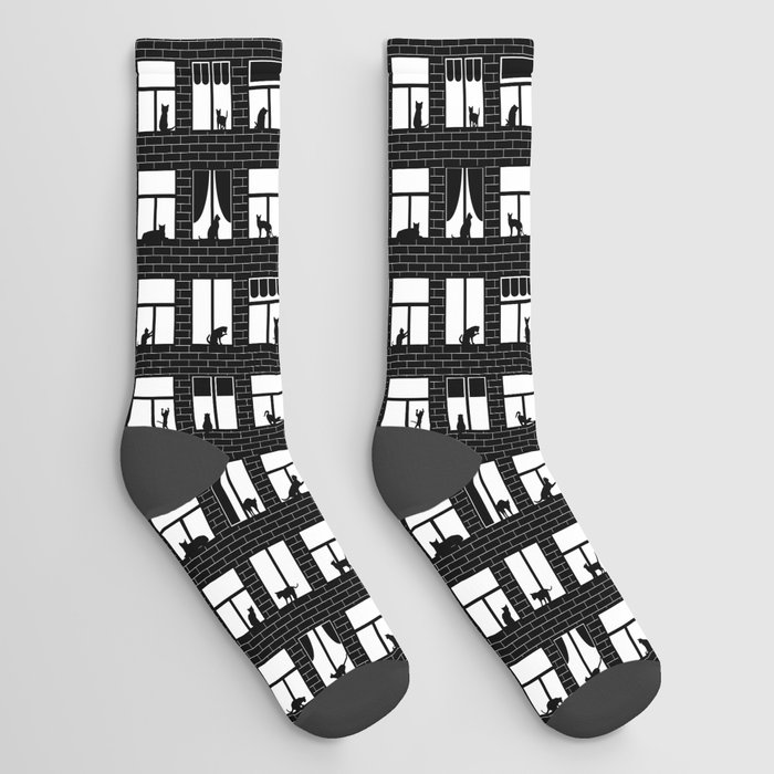 Feline Towers Socks