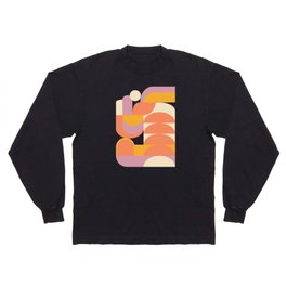 Shapes in Coral and Lilac 23 Long Sleeve T-shirt