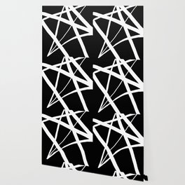 Geometric Line Abstract Black White Wallpaper By