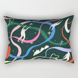 Fantasia Rectangular Pillow | Outerspace, Illustration, Night, Dance, Drawing, Nightsky, Digital, Curated, Flowy, Colorful 