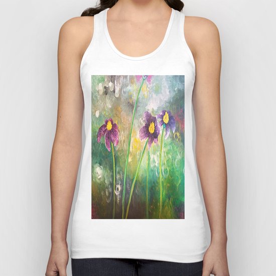Purple Flower Unisex Tank Top