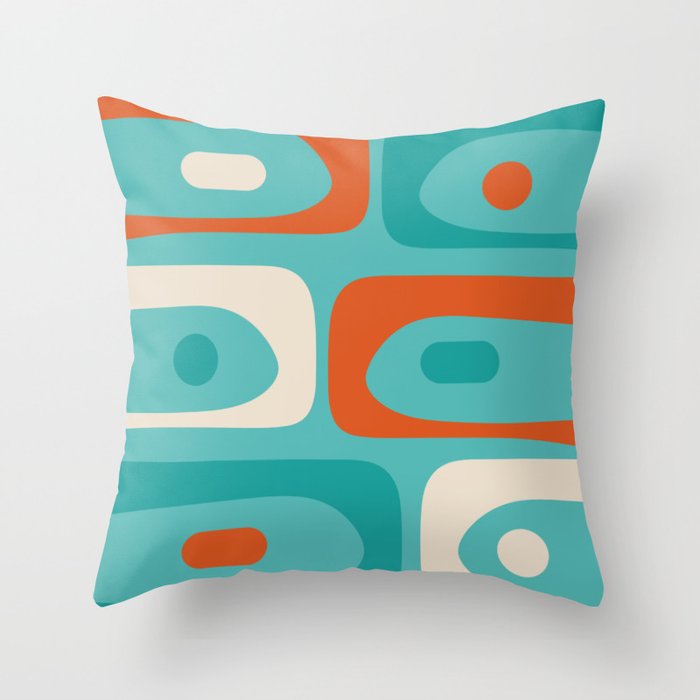 Teal and hot sale cream throw pillows