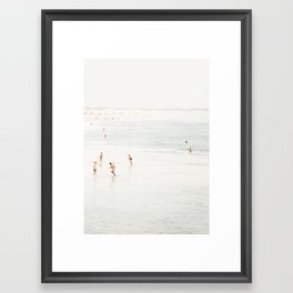 At the Beach fourteen  (part two of a diptych) - Minimal Beach and Ocean photography Framed Art Print