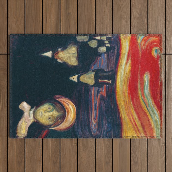 Edvard Munch - Anxiety Outdoor Rug