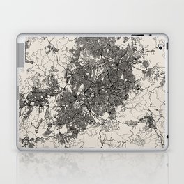 Brazil, Belo Horizonte - Black and White Authentic Map Laptop Skin