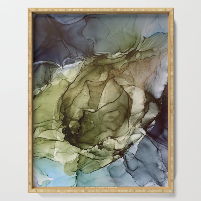 Calm Nature- Earth Inspired Abstract Painting Serving Tray