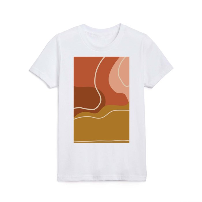 Abstract Organic Shapes in Zen Desert Color  Kids T Shirt