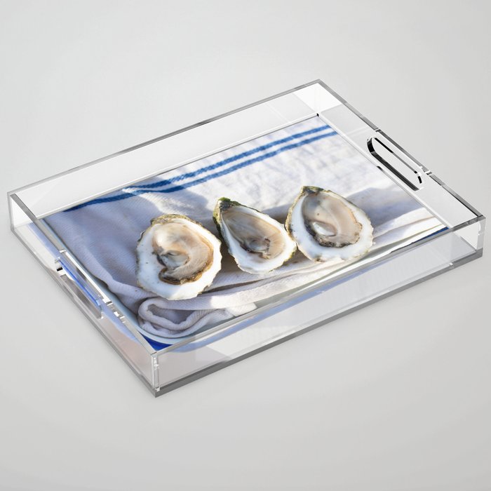 Oysters on Duxbury Bay Acrylic Tray