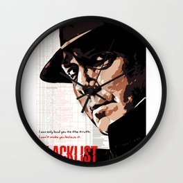 Red Reddington Fan art Poster Wall Clock | Reddington, Crime, Jamesspader, Raymondreddington, Graphicdesign, Series, Criminal, Movie, Agent, Fbi 