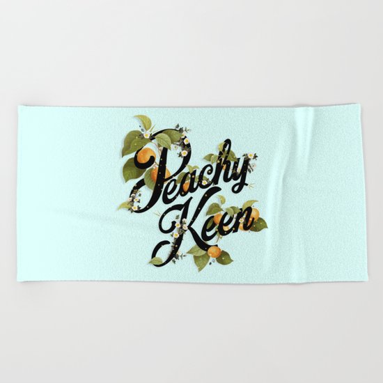 Peachy Keen : Mint Beach Towel