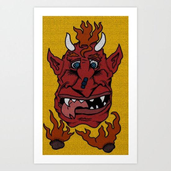 The Downside of Being the Devil... Art Print