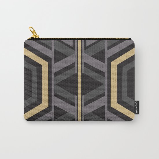 Art Deco Traveller In Grey Carry-All Pouch