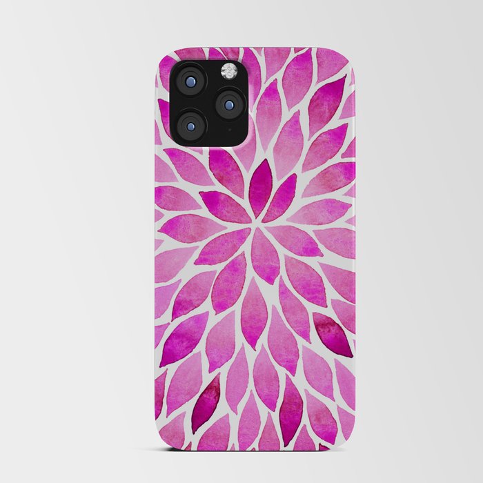 Leaves Pattern - Pink iPhone Card Case