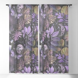 Mysterious forest Sheer Curtain