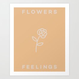 flowers feelings – all peach Art Print