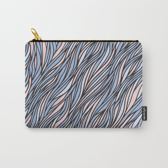 Rose quartz serenity wave pattern Carry-All Pouch