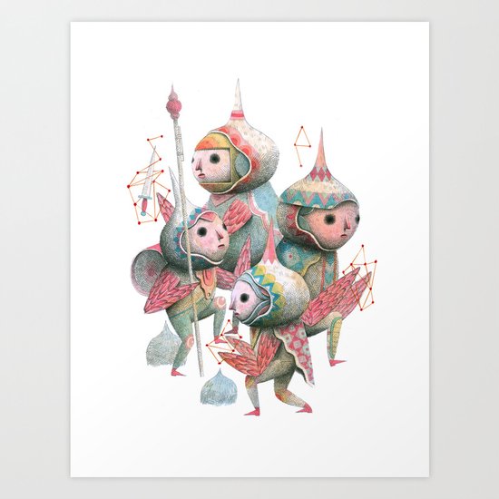 The Crowd 2 Art Print