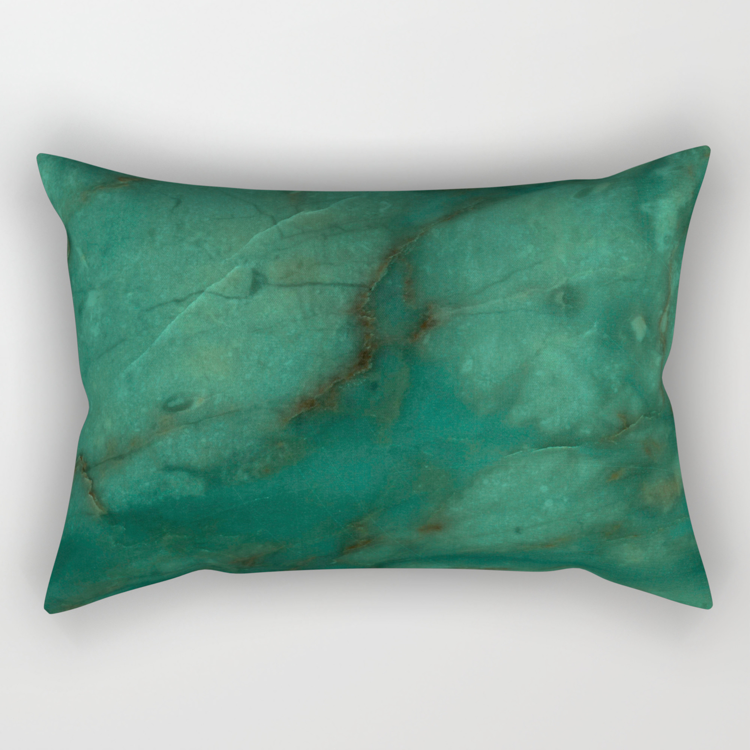 Hunter Green Marble Rectangular Pillow By Thequarry Society6