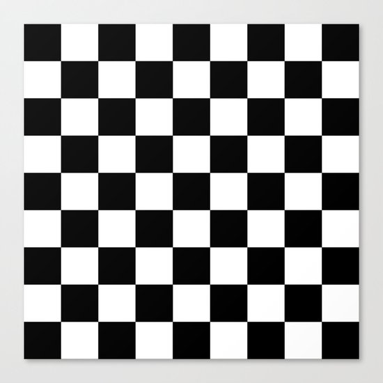 Checker (Black/White) Canvas Print