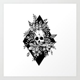 Diamond Skull Art Print