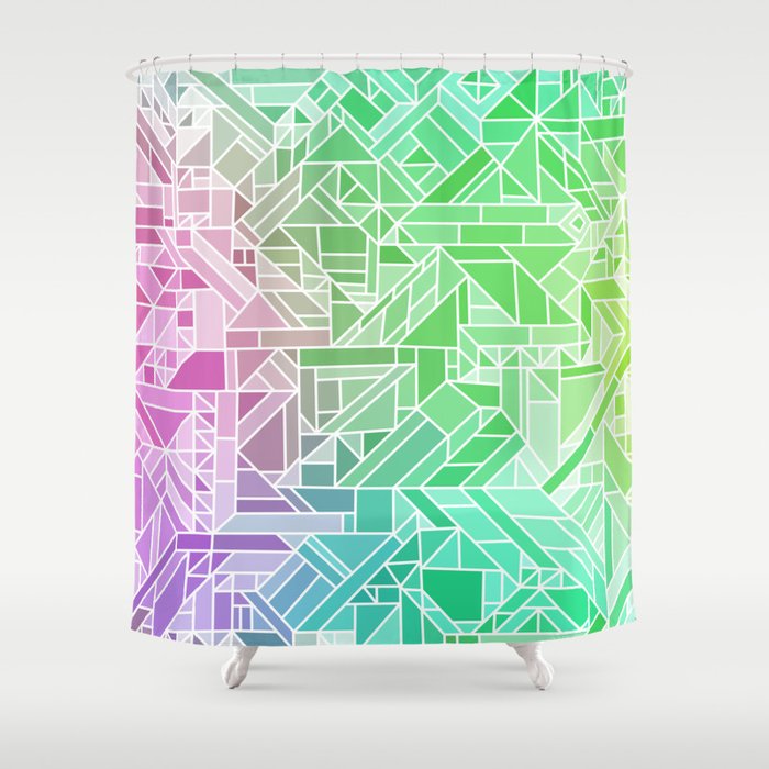 Bright Gradient Violet Purple Lime Green Neon Yellow Geometric