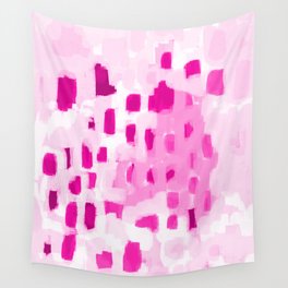 Zimta - pink abstract painting dots mark making canvas art decor Wall Tapestry